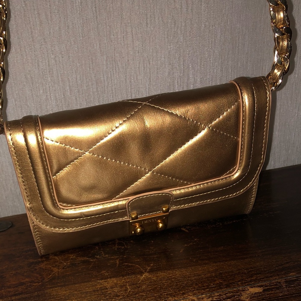 Isaac Mizrahi gold shoulder purse